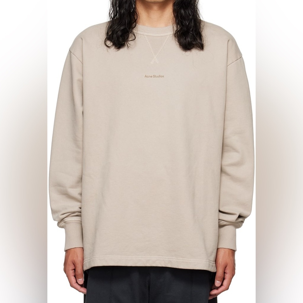 Acne Studios Beige Stamp Sweatshirt Unisex